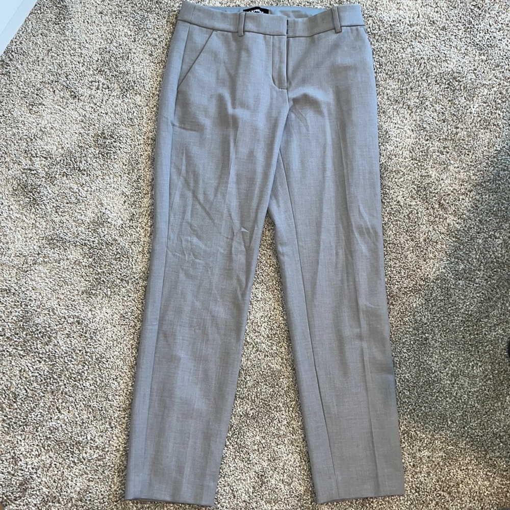 Express Gray Columnist Mid Rise Ankle Pant